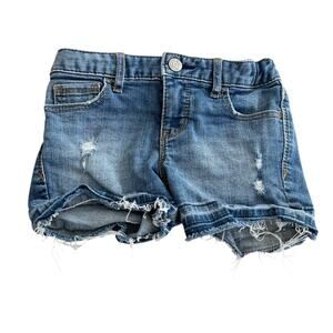 Gap Girls Blue Denim Cut Off Shorts Size 6